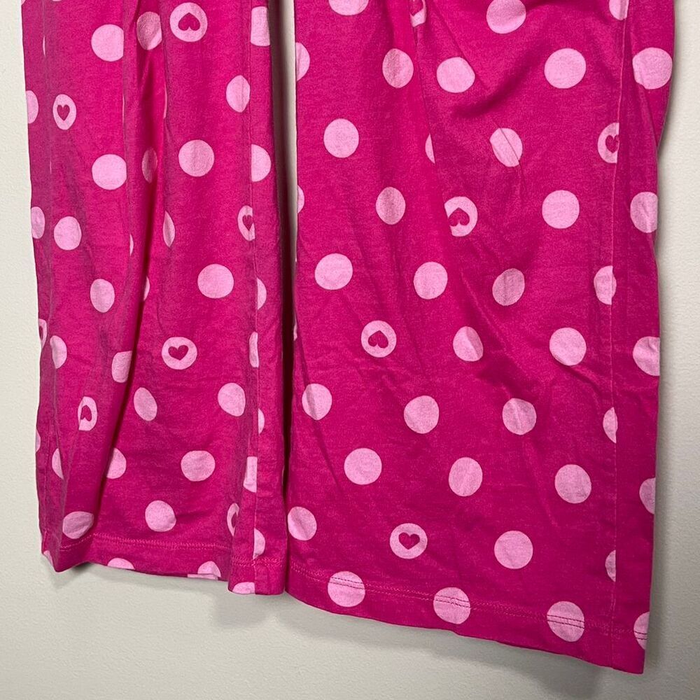Disney Minnie Mouse Women's Pink Polka Dot Pajama Capris - Picture 4 of 9